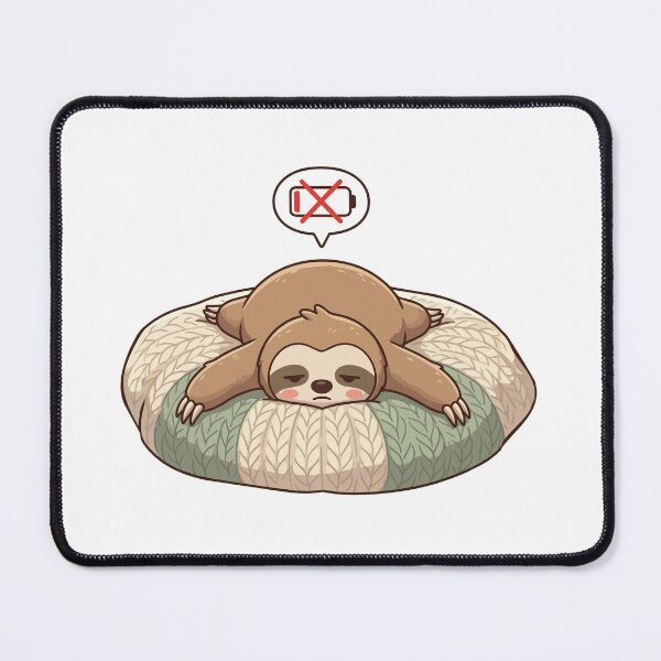Item preview, Social Battery Dead Introvert Lazy Sloth designed and sold by Petzzz.