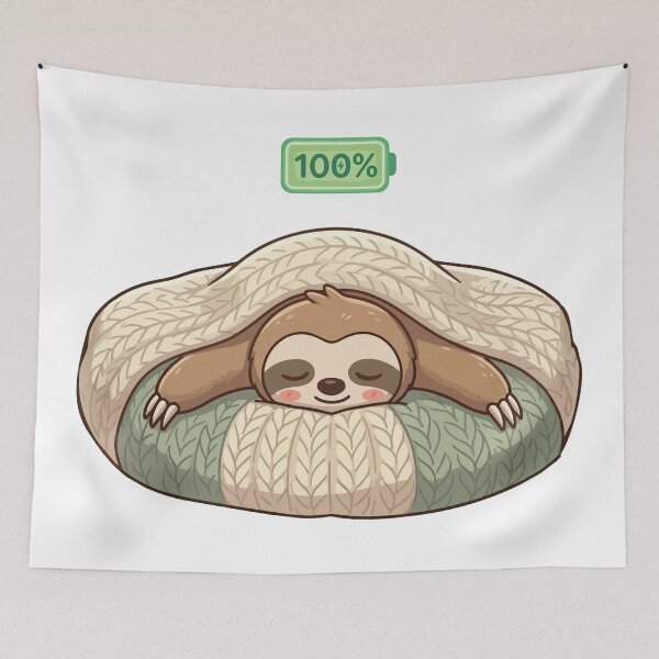 Item preview, Recharging In Progress Do Not Disturb Sloth designed and sold by Petzzz.