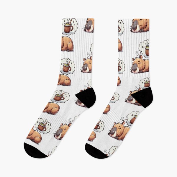 Item preview, Sleeping Capybara Dreaming of Yerba Mate Chill Mood Design designed and sold by CyfroweMysli.