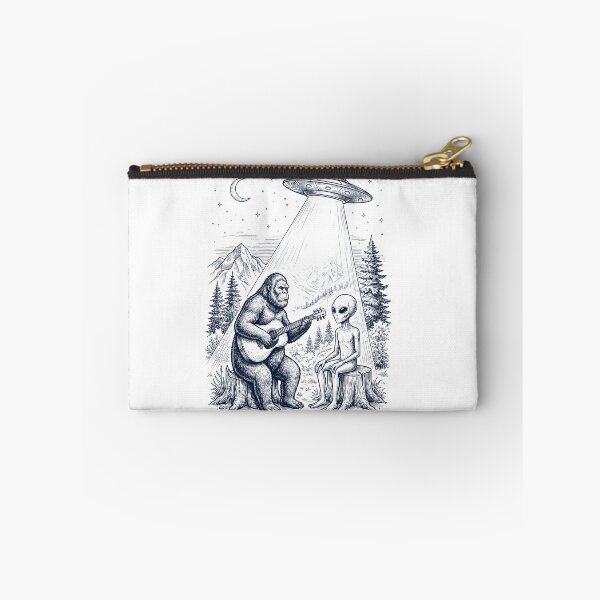 Item preview, Vintage Bigfoot Playing Guitar With Alien And UFO Sasquatch Lover designed and sold by DoodleTortle.
