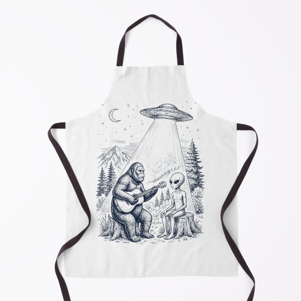 Item preview, Vintage Bigfoot Playing Guitar With Alien And UFO Sasquatch Lover designed and sold by DoodleTortle.