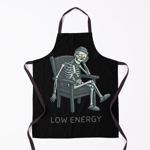 Item preview, Low Energy Skeleton Shirt – Minimal Funny Lazy Mood Vintage Style Tee designed and sold by Mythic Ink Studio.