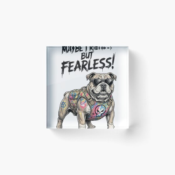 Item preview, Dog Maybe Friendly But Fearless – Funny Cool Dog Design designed and sold by ColorFlick.