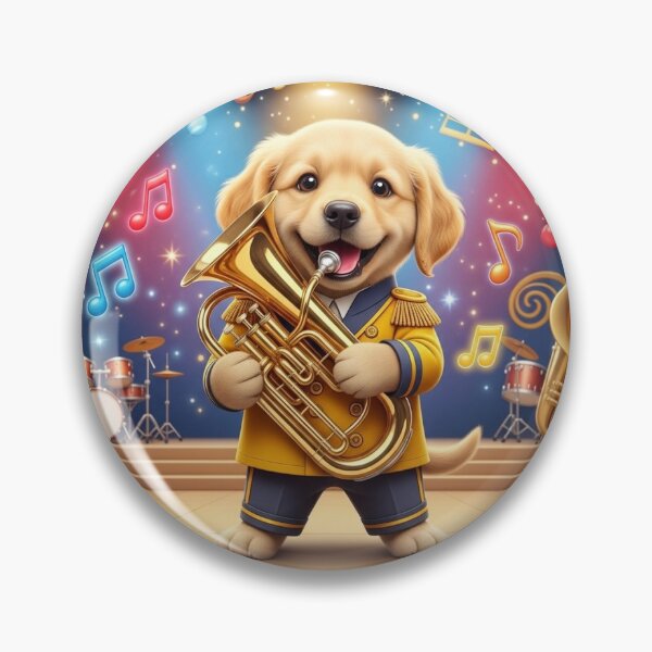 Item preview, Euphonium Golden Retriever Musician Puppy designed and sold by TORAKICHIYA.