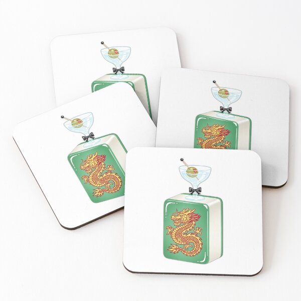 Item preview, Green Dragon Cocktail Tile designed and sold by pumsquare.