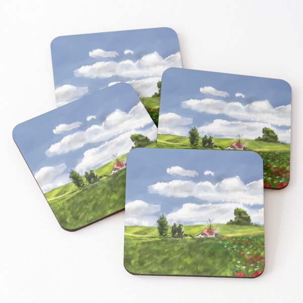 Item preview, Spring Meadow Dream – Peaceful Countryside Landscape designed and sold by hopenoli_art.