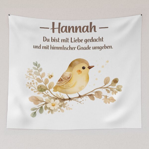 Item preview, Personalized bird children's room poster with the name Hannah designed and sold by LoveNurseries.