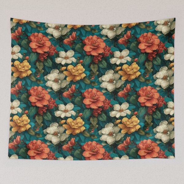 Item preview, Colorful Gardenias Print  - Botanical Garden Pattern  - Anniversary Gifts For Dad designed and sold by RoyalStarsPatts.