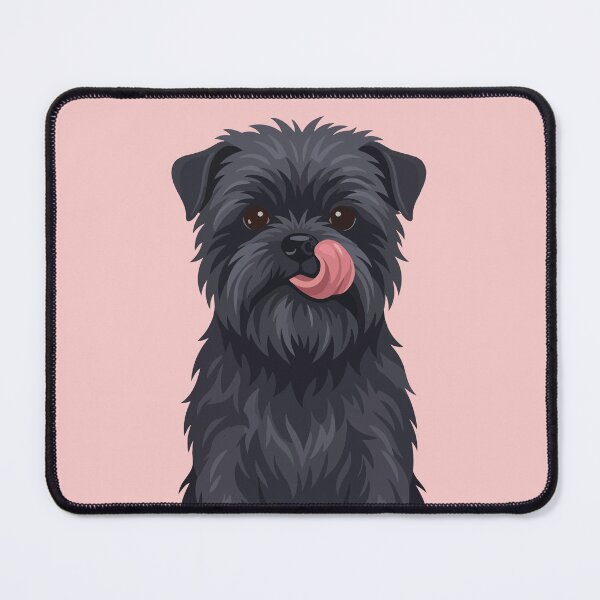 Item preview, Scruffy Black Terrier Affenpinscher Licking Nose designed and sold by BrownHorse90s.