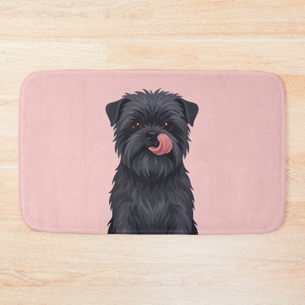 Item preview, Scruffy Black Terrier Affenpinscher Licking Nose designed and sold by BrownHorse90s.