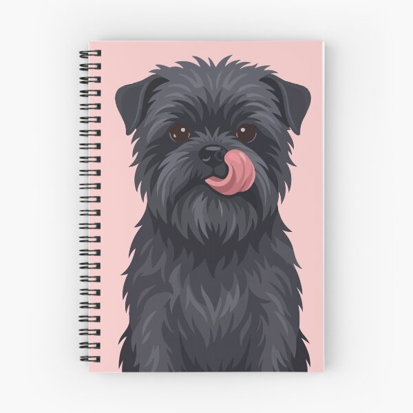 Item preview, Scruffy Black Terrier Affenpinscher Licking Nose designed and sold by BrownHorse90s.