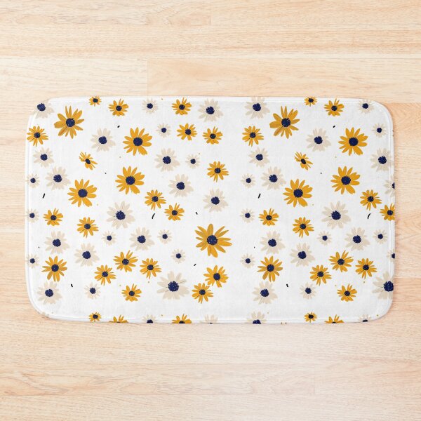 Item preview, Yellow and White Daisy Pattern - Cheerful Floral Scattered Art Print designed and sold by DesignArtist.ia.