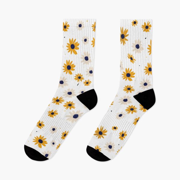 Item preview, Yellow and White Daisy Pattern - Cheerful Floral Scattered Art Print designed and sold by DesignArtist.ia.