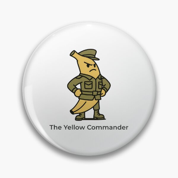 Item preview, The Yellow Commander Banana Soldier Military Parody designed and sold by WorkXPlay.