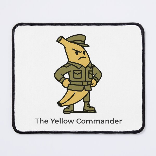Item preview, The Yellow Commander Banana Soldier Military Parody designed and sold by WorkXPlay.