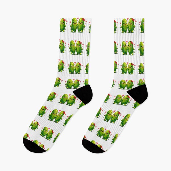 Item preview, Cute Funny Pickle Couple – Kawaii Pickles in Love Cartoon, Romantic Food Design for T-Shirts, Mugs & Cute Couple Gifts designed and sold by Basma Designs | Funny Shirts, Stickers & Mugs.