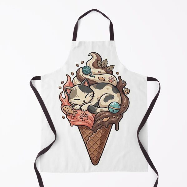 Item preview, Sleeping Cat and Toys Ice Cream Sticker designed and sold by Bug by Design.