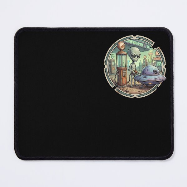 Item preview, Alien Fueling Up His Flying Saucer designed and sold by Sunkhung.