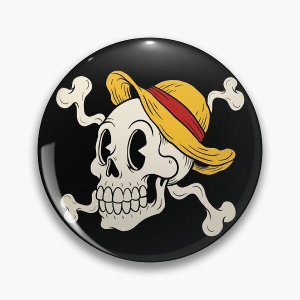Item preview, Retro Cartoon Straw Hat Pirate Skull  designed and sold by Joako Zeta.