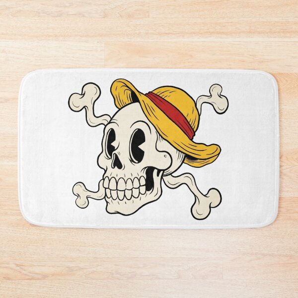 Item preview, Retro Cartoon Straw Hat Pirate Skull  designed and sold by Joako Zeta.