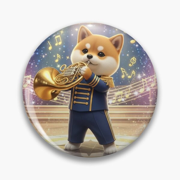 Item preview, French Horn Shiba Inu Musician in Marching Band designed and sold by TORAKICHIYA.
