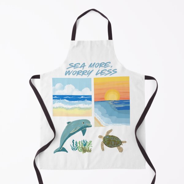 Item preview, Sea More, Worry less - Cute Ocean Animal Summer Beach Sunset Design designed and sold by GoodBaguette.