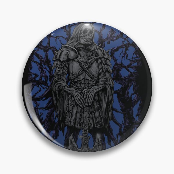 Item preview, Armored Skeleton Warrior with Battle Axe – Dark Forest Gothic Metal Art designed and sold by JustasVebra.