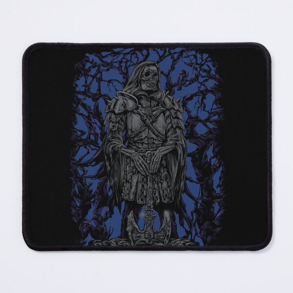 Item preview, Armored Skeleton Warrior with Battle Axe – Dark Forest Gothic Metal Art designed and sold by JustasVebra.