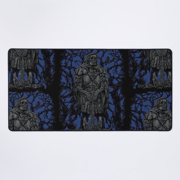Item preview, Armored Skeleton Warrior with Battle Axe – Dark Forest Gothic Metal Art designed and sold by JustasVebra.