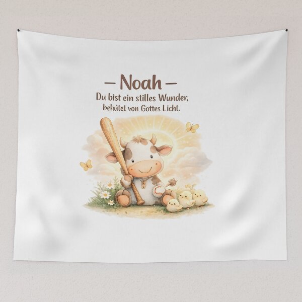 Item preview, Personalized cow nursery poster with the name Noah designed and sold by LoveNurseries.