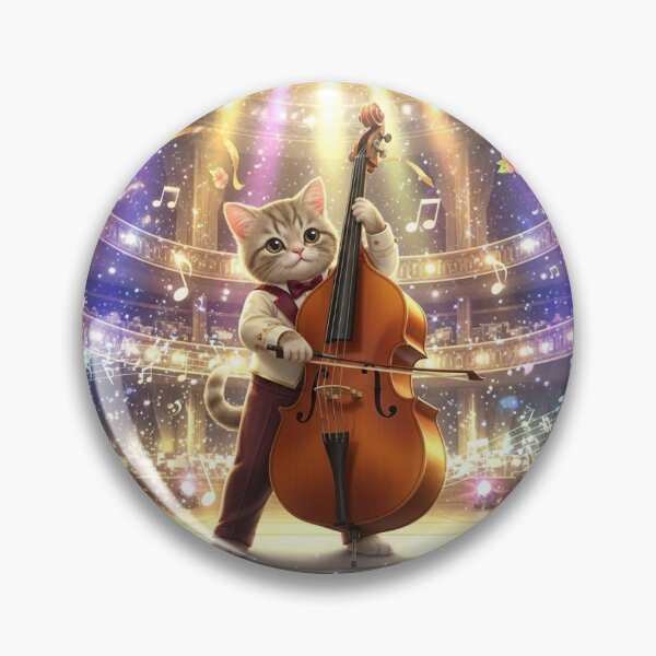 Item preview, Contrabass Cat Musician in Concert Hall designed and sold by TORAKICHIYA.