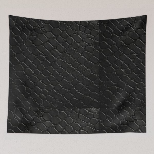 Aperçu de l'œuvre Coque de téléphone en peau de crocodile noir mat | Texture reptile minimaliste et luxueuse créée et vendue par ColorSplash123.