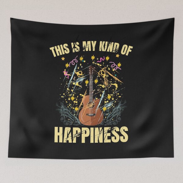Item preview, This Is My Kind Of Happiness Guitar Music Lover Vintage Design designed and sold by Joyful-Pixel.
