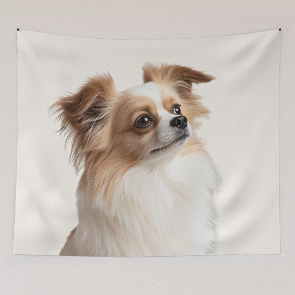Item preview, Papillon Zeffi Perception Flow Portrait Design – Minimal Aware Dog Aesthetic designed and sold by ArtivaNest.