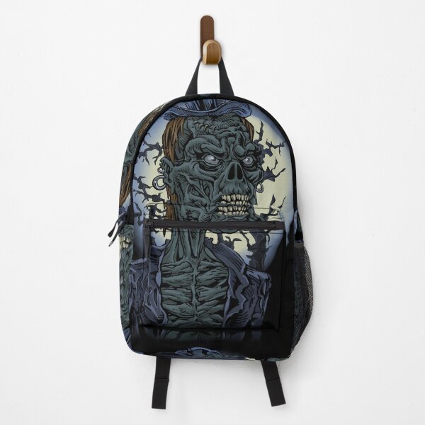 Item preview, Undead Zombie Head with Hat and Moon – Dark Gothic Horror Art designed and sold by JustasVebra.