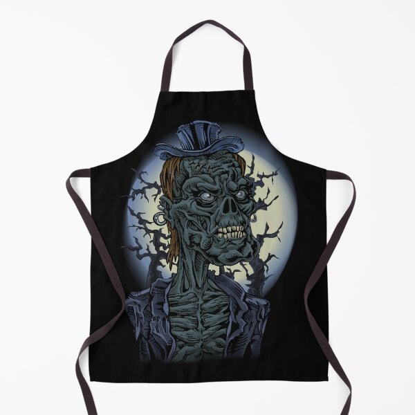 Item preview, Undead Zombie Head with Hat and Moon – Dark Gothic Horror Art designed and sold by JustasVebra.