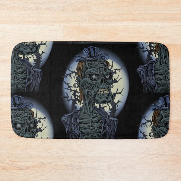 Item preview, Undead Zombie Head with Hat and Moon – Dark Gothic Horror Art designed and sold by JustasVebra.