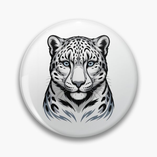 Item preview, Snow Leopard Face Minimalist Wildlife Illustration designed and sold by Zanigold.