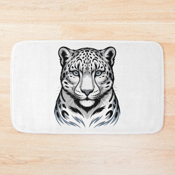 Item preview, Snow Leopard Face Minimalist Wildlife Illustration designed and sold by Zanigold.