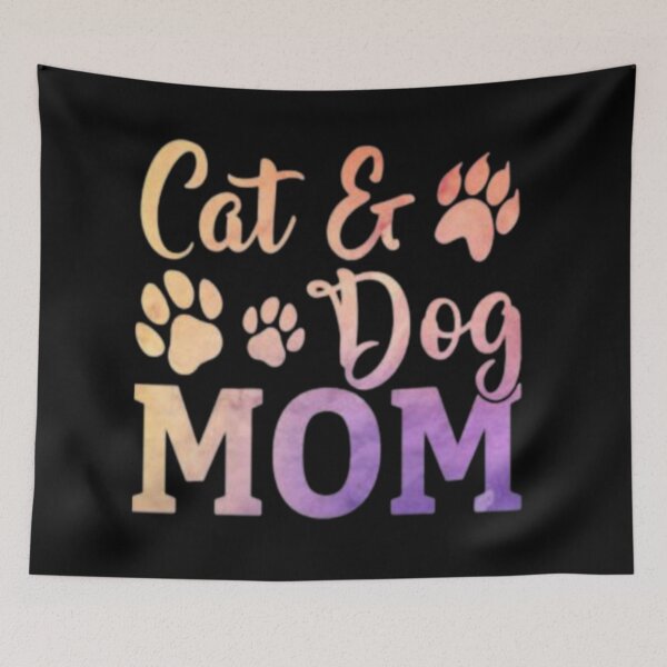 Item preview, cat & dog mom designed and sold by szydelkowanika.