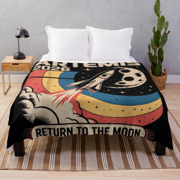 Item preview, Vintage Retro Artemis 2026 Return To The Moon Space Rocket Launch Aesthetic Art designed and sold by RuperDelois.