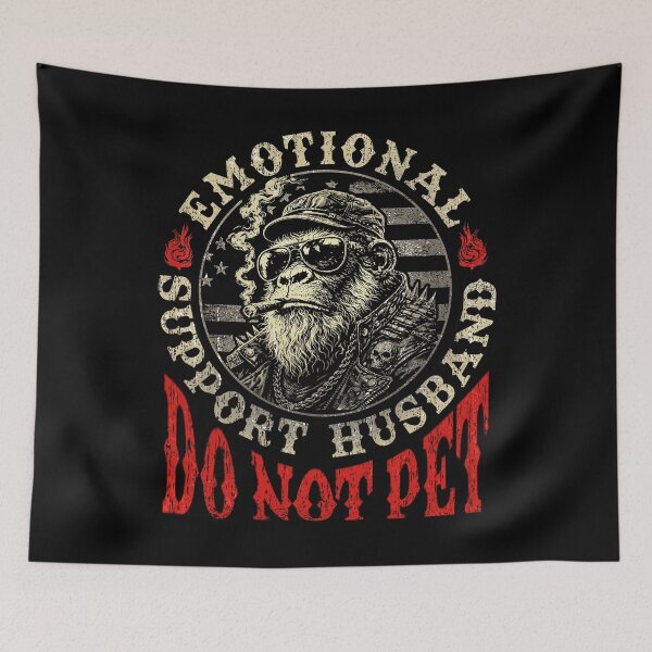 Item preview, Emotional Support Husband Do Not Pet Funny Monkey designed and sold by Ortigzitoun.