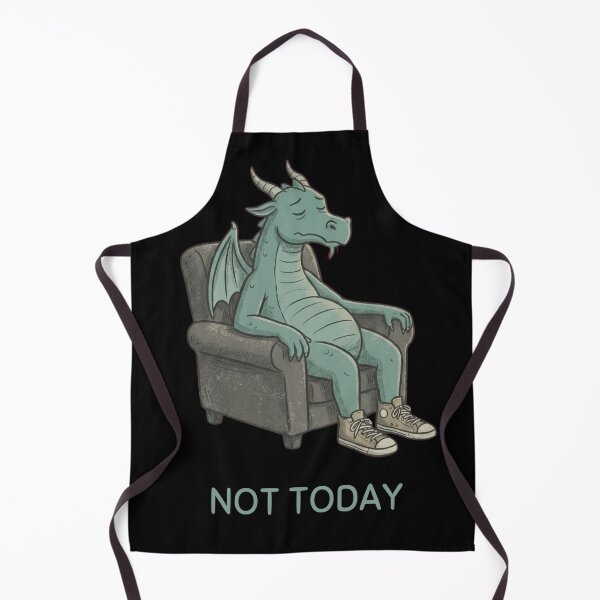 Item preview, Not Today Dragon Shirt – Minimal Lazy Mood Funny Vintage Style Tee designed and sold by Mythic Ink Studio.