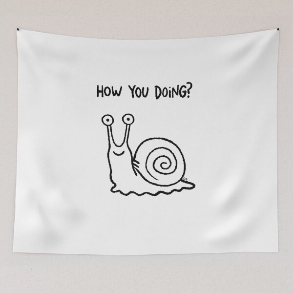 Item preview, Friendly Snail Doodle - How you doing?  designed and sold by PickledjoArt.