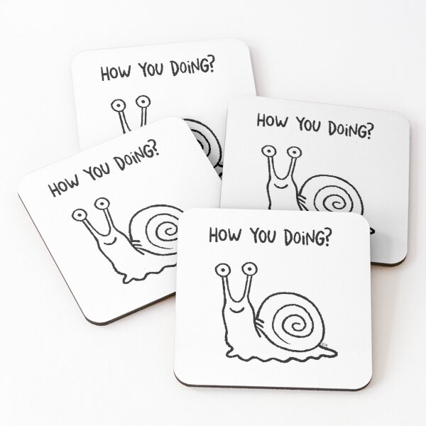 Item preview, Friendly Snail Doodle - How you doing?  designed and sold by PickledjoArt.