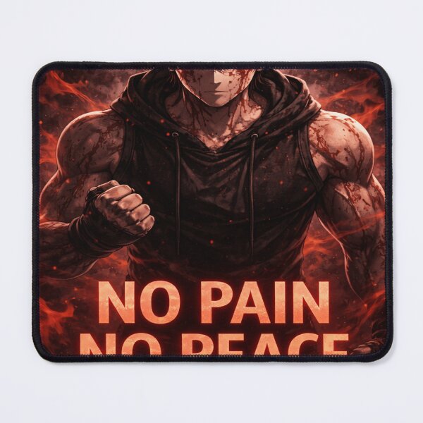 Item preview, No Pain No Peace – Dark Anime Motivation Aesthetic Design designed and sold by SSVSTICKERS.