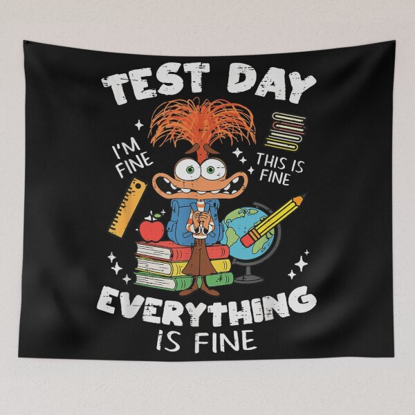 Item preview, Funny Anxiety Monster Test Day Student Teacher Back To School Everything Is Fine designed and sold by EricCotanori.