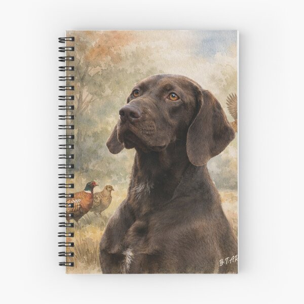 Item preview, GSP Pointing Dog with pheasant, Wildlife Art designed and sold by TammyHunterArt.