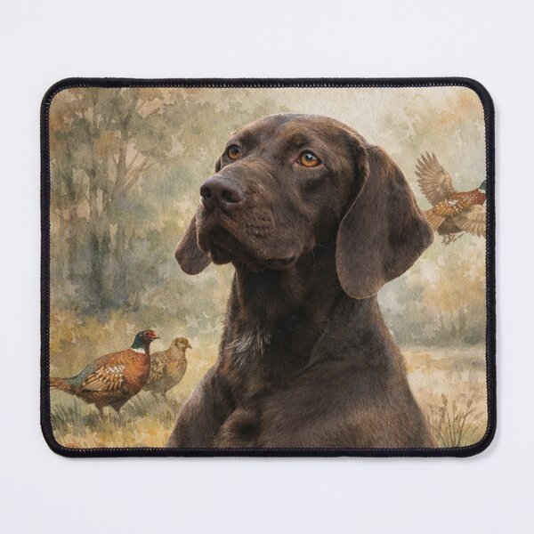 Item preview, GSP Pointing Dog with pheasant, Wildlife Art designed and sold by TammyHunterArt.