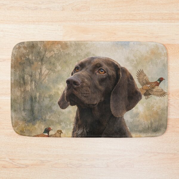 Item preview, GSP Pointing Dog with pheasant, Wildlife Art designed and sold by TammyHunterArt.